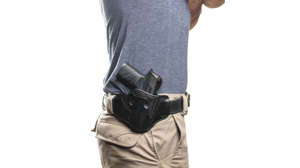 Wilson Combat Lo-Profile II Leather Outside the Waistband Holster, Sig Sauer P365XL, Right, Black, MLP25BLSR15