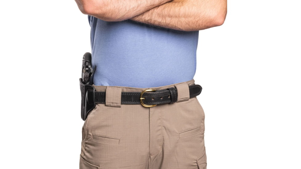 Wilson Combat Lo-Profile II Leather Outside the Waistband Holster, Wilson Combat EDC X9, Right, Black, MLP9BLSR15