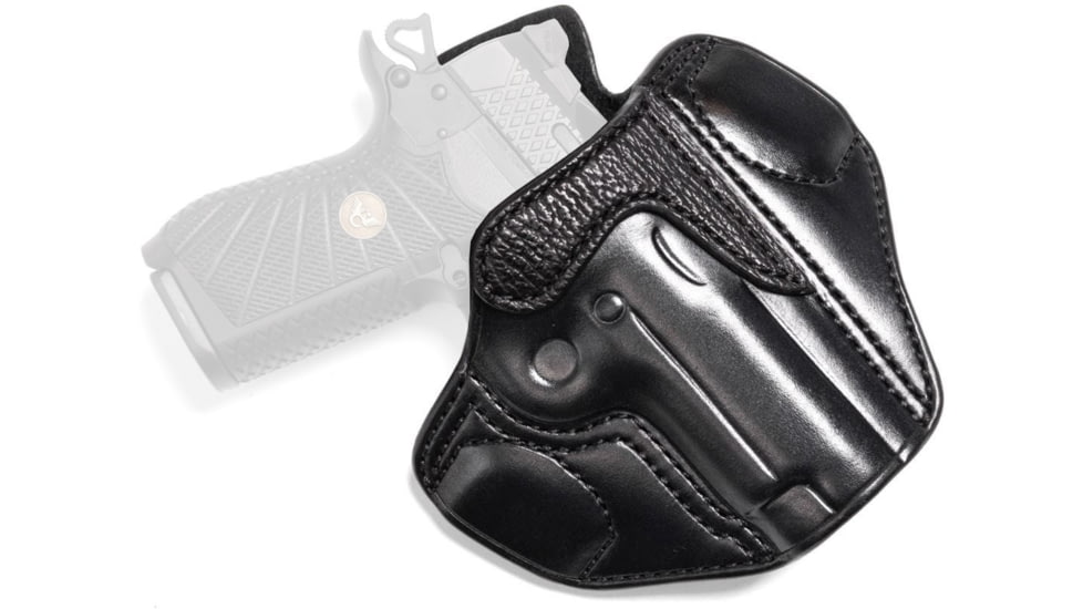 Wilson Combat Lo-Profile II Leather Outside the Waistband Holster, Wilson Combat EDC X9, Right, Black, MLP9BLSR15
