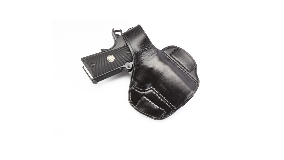 Wilson Combat Lo-Profile Thumb Break Holster, Compact 1911, Right Hand, 1.5in Belt, Black Leather LPTB2BLR15
