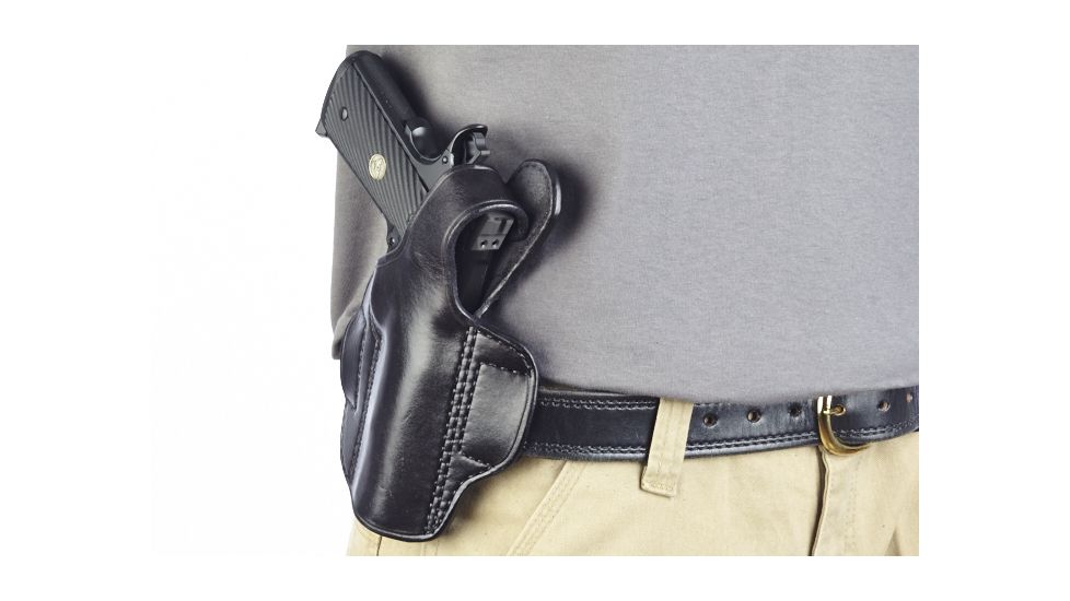 Wilson Combat Lo-Profile Thumb Break Holster, Full-Size 1911, Right Hand, 1.5in Belt, Black Leather LPTB1BLR15