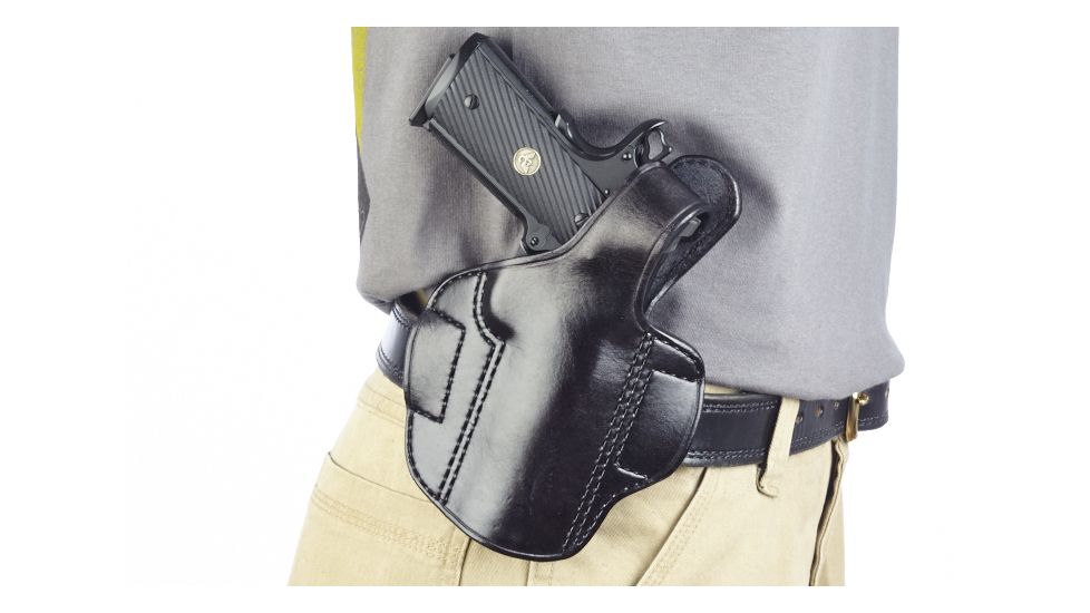 Wilson Combat Lo-Profile Thumb Break Holster, Full-Size 1911, Right Hand, 1.5in Belt, Black Leather LPTB1BLR15