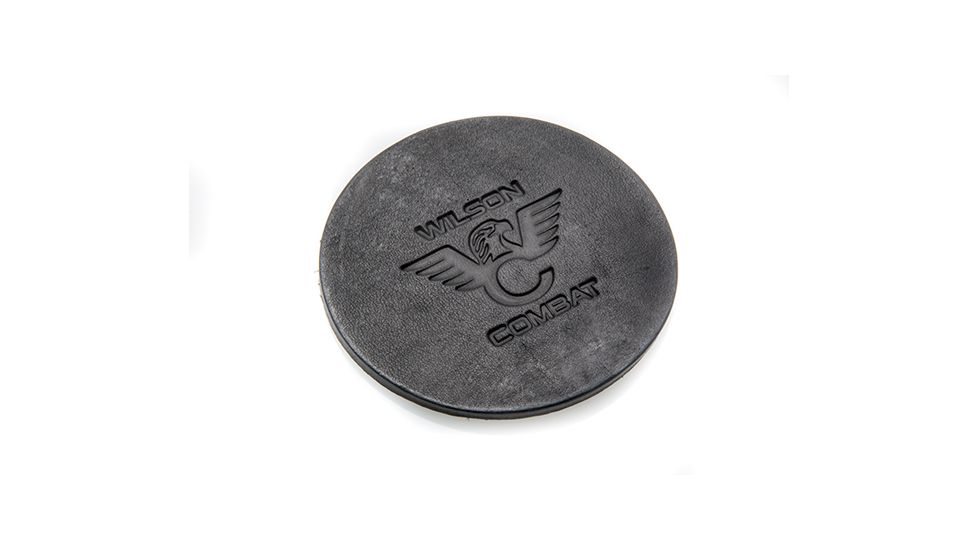 Wilson Combat Logo Leather Coaster, 4in, Package of 4, Black 740