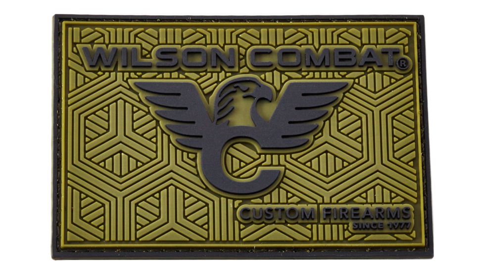 Wilson Combat Logo PVC Patch, Rectangle, Green/Black 884