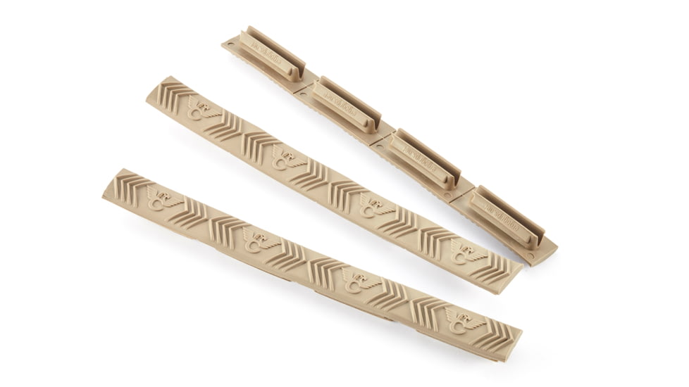 Wilson Combat M-LOK Rail Cover, 4 Slot, Package of 3, Flat Dark Earth, TR-MRC-FDE