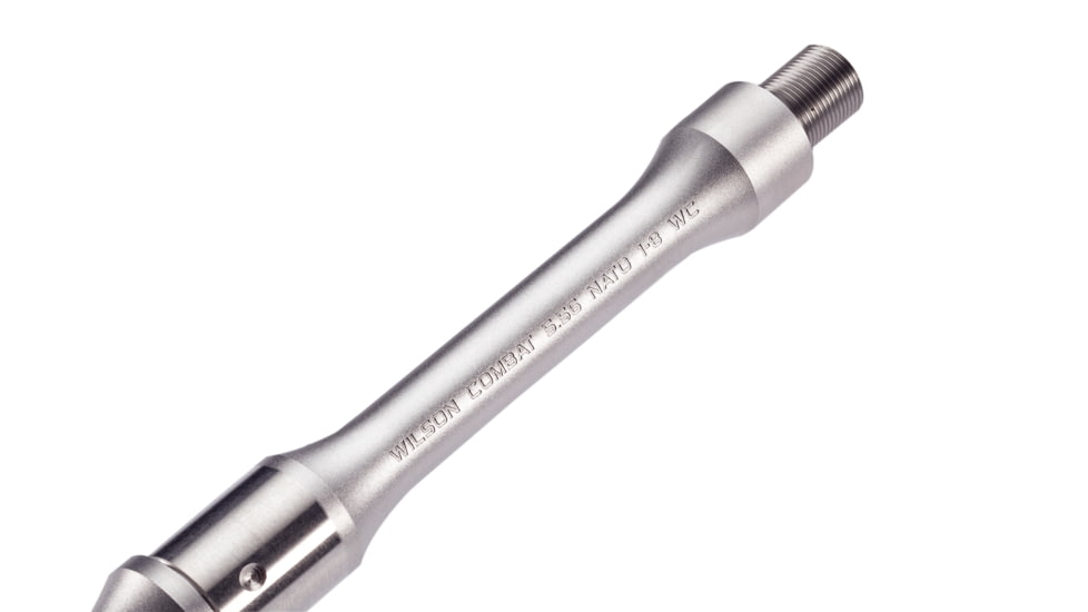 Wilson Combat Match Grade Barrel, AR-15, 5.56x45mm NATO, 16 in, Ultralight Hunter, Intermediate Length, 1-8 Twist, 1/2x28 Threded, Glass Bead, TR-556ULIG16RT8