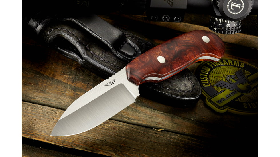 Wilson Combat Mombasa Skinner Fixed Blade Knife, Des. Ironwood, Woods, Black, WTK-MBH