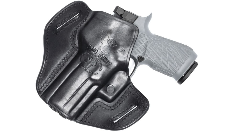 Wilson Combat Optic Ready Cowhide Leather Outside the Waistband Holster, SIG P320 Carry, Right, Black, OR21CBLSR15