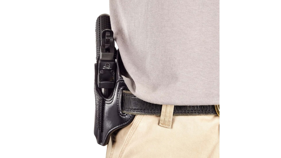Wilson Combat Optic Ready Leather Outside the Waistband Holster, 1911 Compact, Right, Black, OR2BLSR15