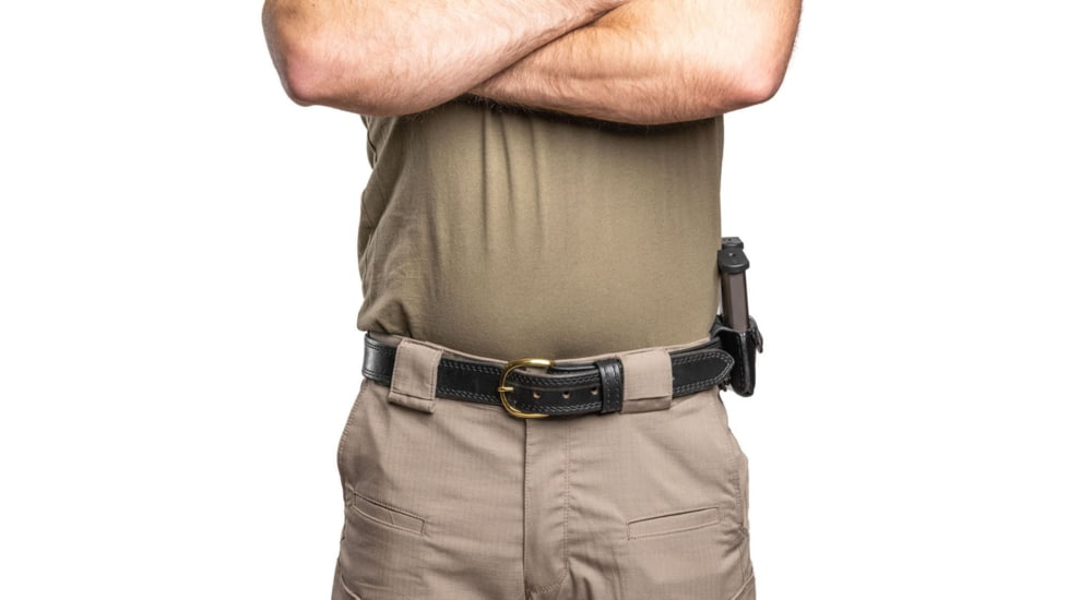 Wilson Combat Palmetto Cowhide Leather Double Pistol Magazine Pouch, Beretta 92, Ambidextrous, Black, PLDP4BLR15