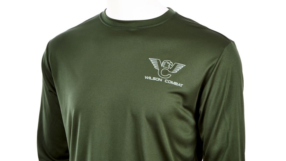 Wilson Combat Performance Long Sleeve Shirt, Green, Extra Large 827XL