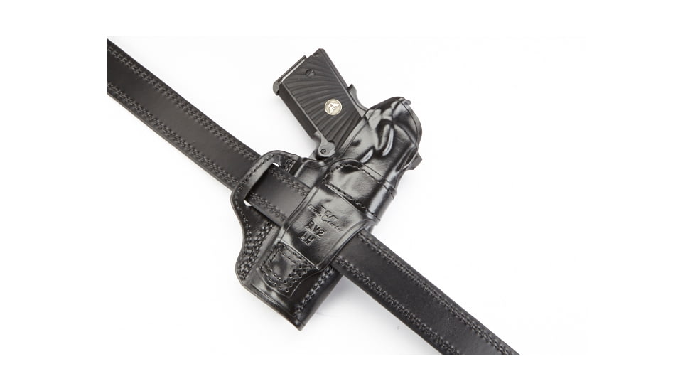 Wilson Combat Rapid Response Holster, Compact 1911, Left Hand, 1.5in Belt, Black Leather RV2BLL15