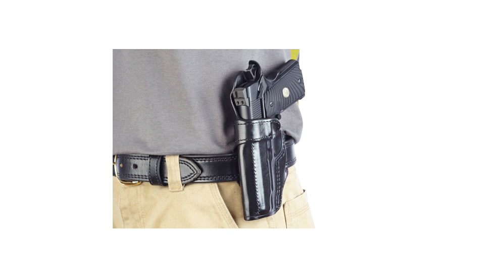Wilson Combat Rapid Response Holster, Compact 1911, Left Hand, 1.5in Belt, Black Leather RV2BLL15