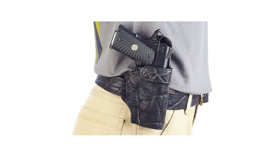 Wilson Combat Rapid Response Holster, Compact 1911, Right Hand, 1.5in Belt, Black Elephant RV2BER15