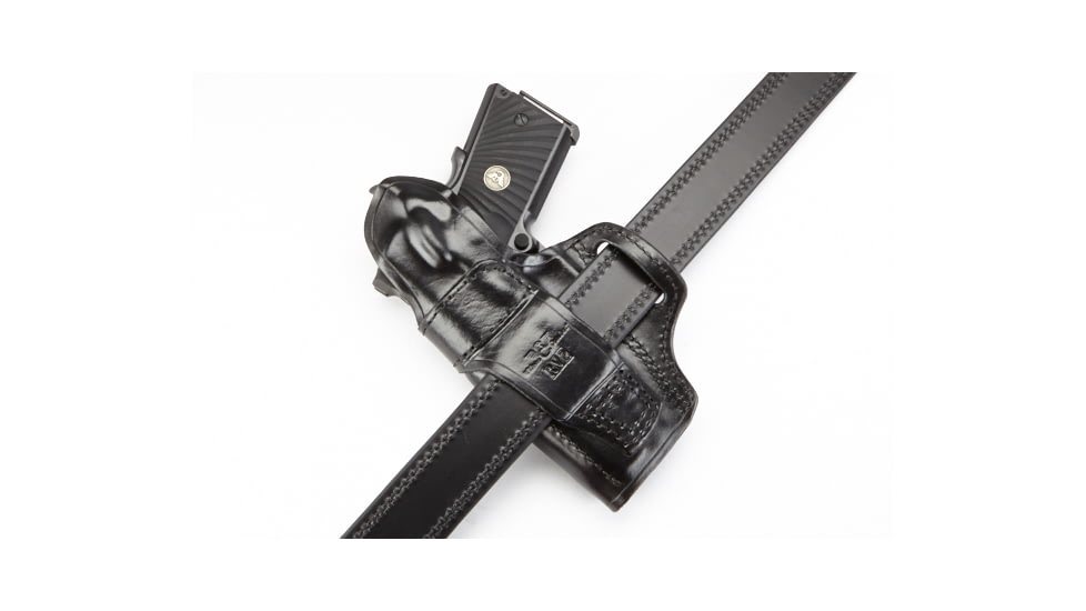 Wilson Combat Rapid Response Holster, Compact 1911, Right Hand, 1.5in Belt, Black Leather RV2BLR15