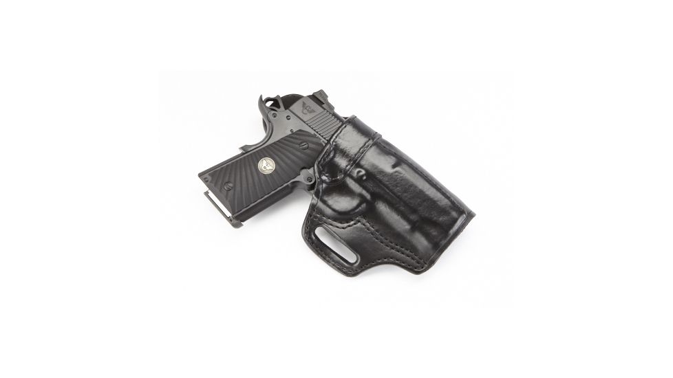 Wilson Combat Rapid Response Holster, Compact 1911, Right Hand, 1.5in Belt, Black Leather RV2BLR15