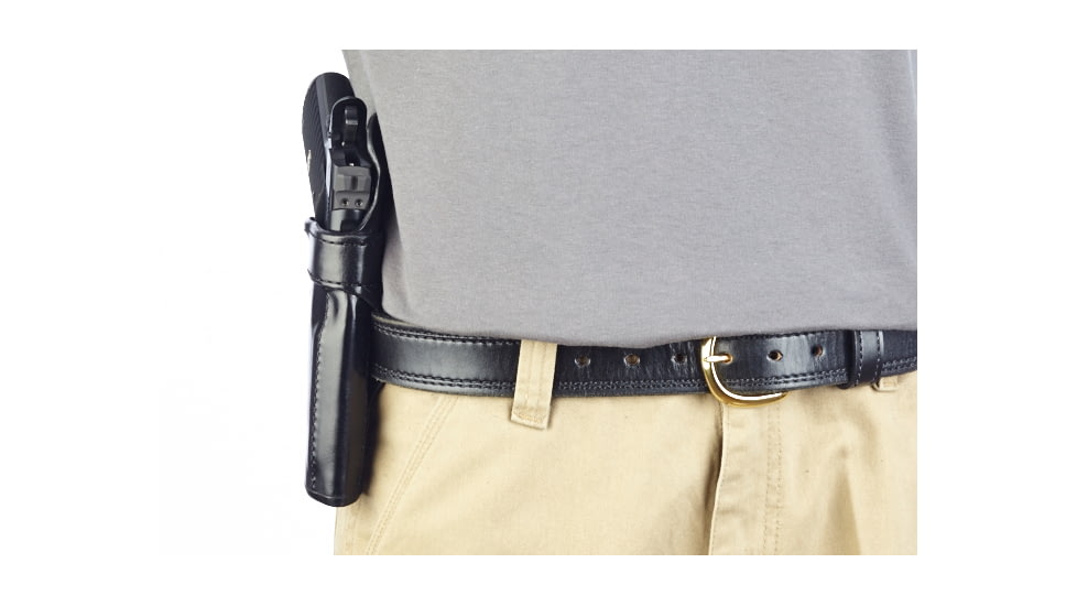Wilson Combat Rapid Response Holster, Full-Size 1911, Right Hand, 1.5in Belt, Black Leather RV1BLR15
