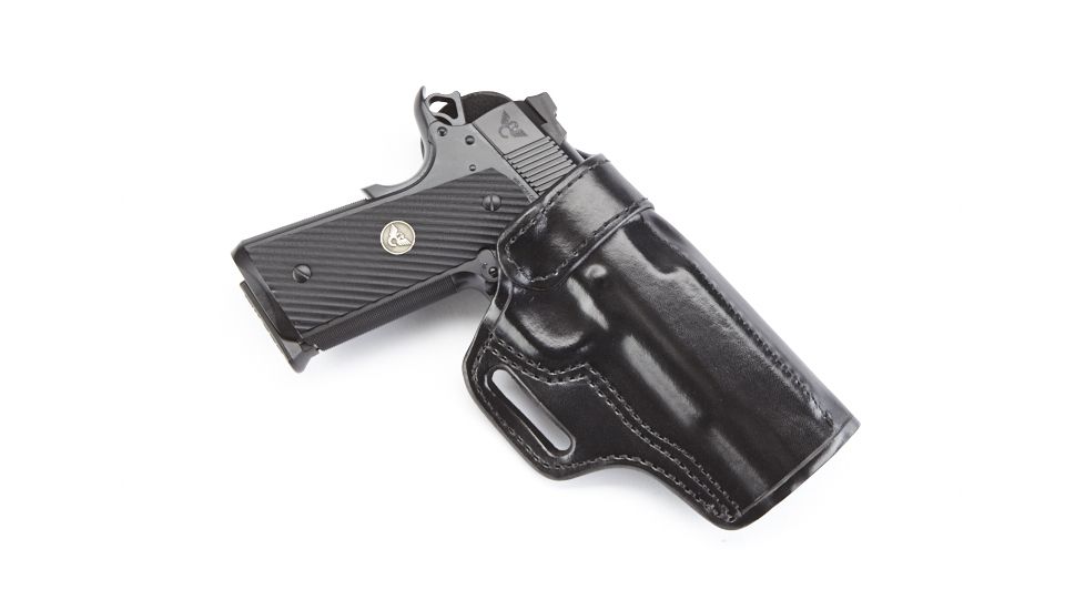 Wilson Combat Rapid Response Holster, Full-Size 1911, Right Hand, 1.5in Belt, Black Leather RV1BLR15