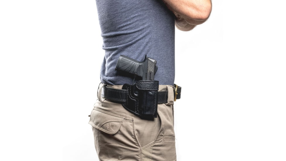Wilson Combat Rapid Response Leather Outside the Waistband Holster, Sig Sauer P365XL, Right, Black, RV25BLSR15