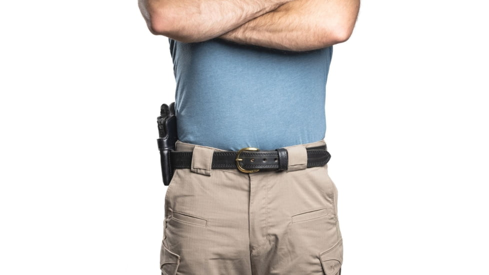 Wilson Combat Rapid Response Leather Outside the Waistband Holster, Wilson Combat EDC X9s/SFX9, Right, Black, RV9SBLR15