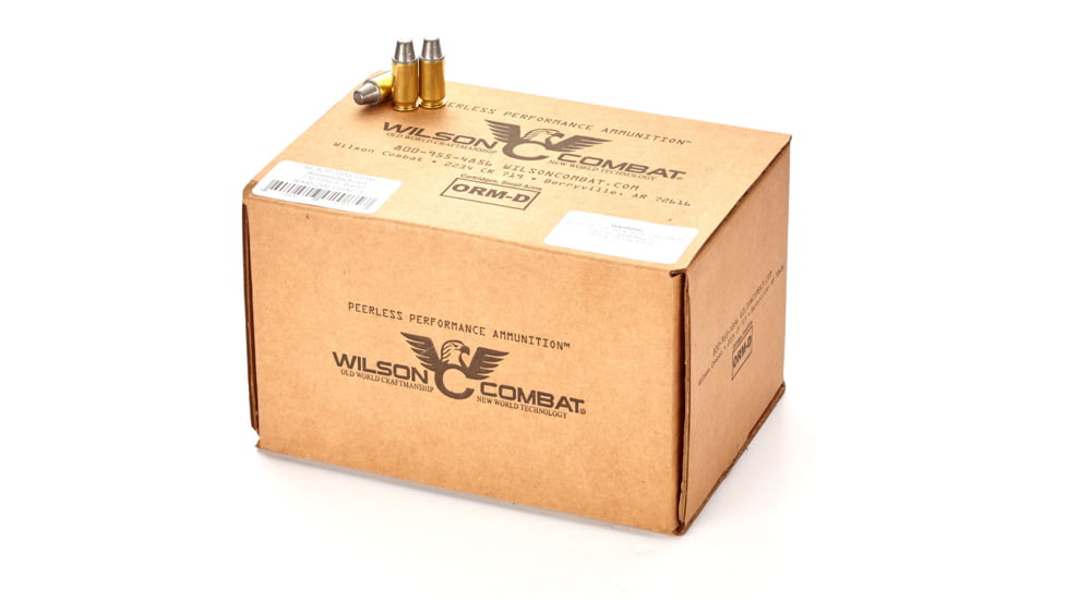 Wilson Combat Remanufactured .45 ACP 200 Grain Hard Cast Lead SWC Brass Cased Pistol Ammo, 770 FPS, 400 Round, RA45-200-LSWC-T-400RD