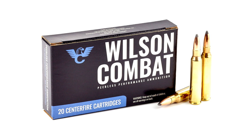 Wilson Combat Sierra .223 Remington 65 Grain Gameking Spitzer Boat Tail Brass Cased Pistol Ammo, 20 Round, A223-65-SBT-20RD