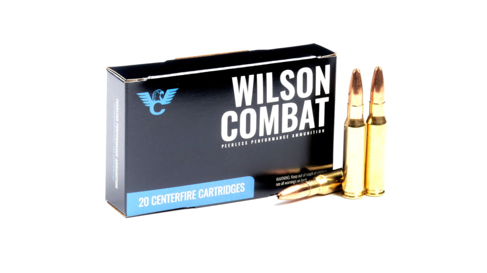 Wilson Combat Sierra GameKing .308 Winchester 165 Grain Hollow Point Boat Tail Brass Cased Pistol Ammo, 20 Round, A308-165-HPBTG-20RD