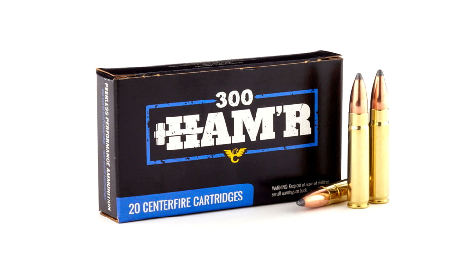 Wilson Combat Sierra Pro-Hunter 300 HAMR 125 Grain Brass Cased Pistol Ammo, 20 Round, A300HMR-125-PH-20RD