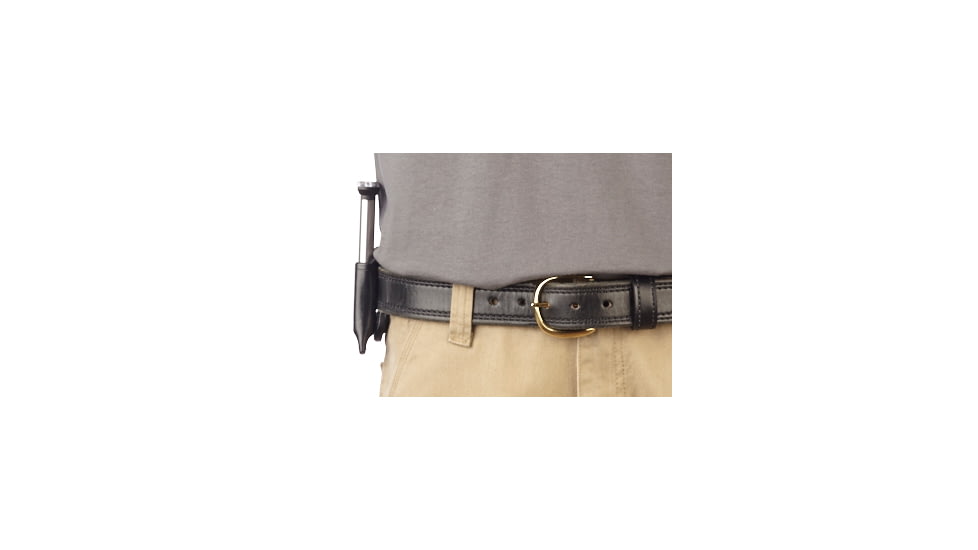 Wilson Combat Single Snap Magazine Pouch, 1911, Left Hand, 1.5in Belt, Black Leather SS1BLL15