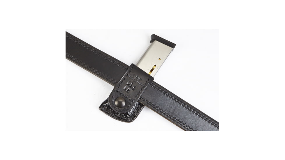 Wilson Combat Single Snap Magazine Pouch, 1911, Left Hand, 1.5in Belt, Black Shark SS1BSL15