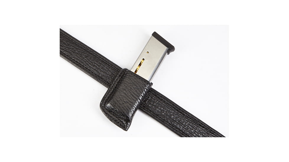 Wilson Combat Single Snap Magazine Pouch, 1911, Left Hand, 1.5in Belt, Black Shark SS1BSL15