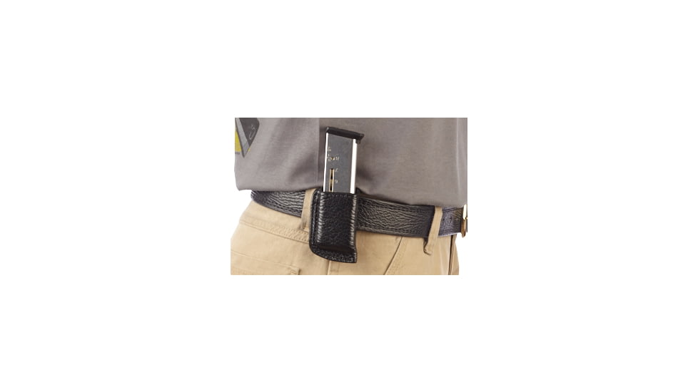 Wilson Combat Single Snap Magazine Pouch, 1911, Left Hand, 1.5in Belt, Black Shark SS1BSL15