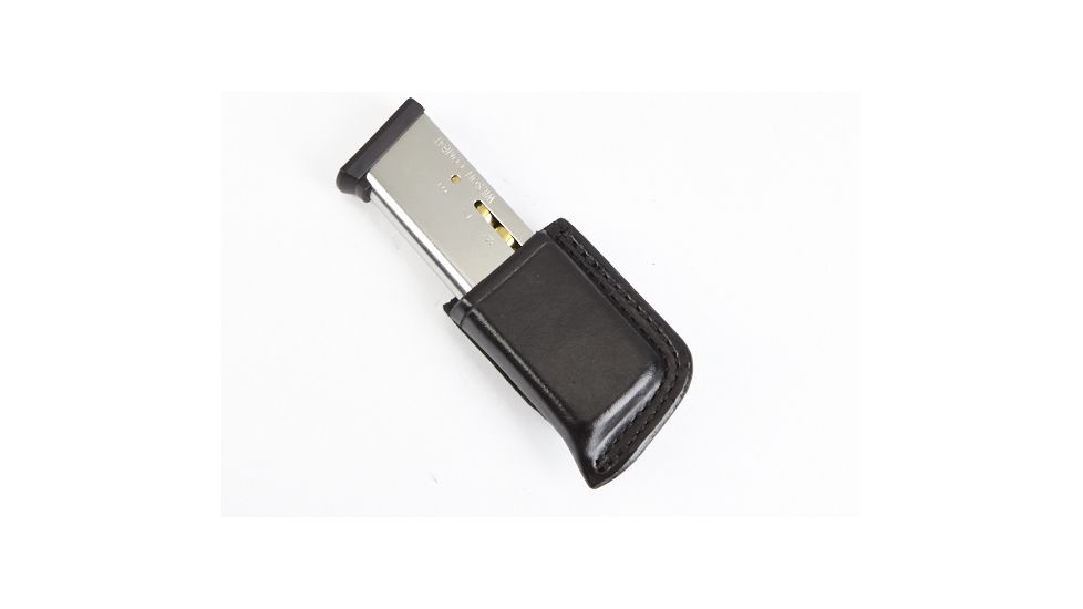 Wilson Combat Single Snap Magazine Pouch, 1911, Right Hand, 1.5in Belt, Black Leather SS1BLR15