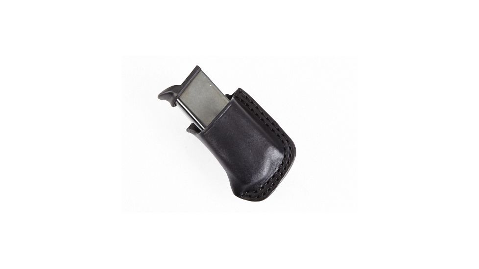 Wilson Combat Single Snap Magazine Pouch, ADP, Right Hand, 1.5in Belt, Black Leather SS4BLR15