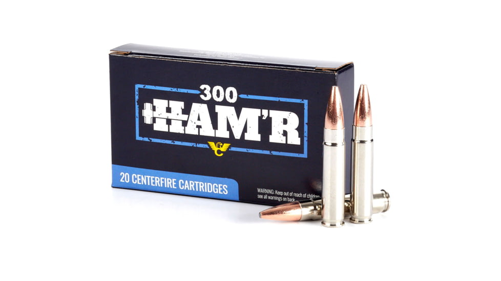 Wilson Combat Speer HAMR Bonded 300 HAMR 135 Grain Nickel Cased Pistol Ammo, 20 Round, A300HMR-135-HB-N-20RD