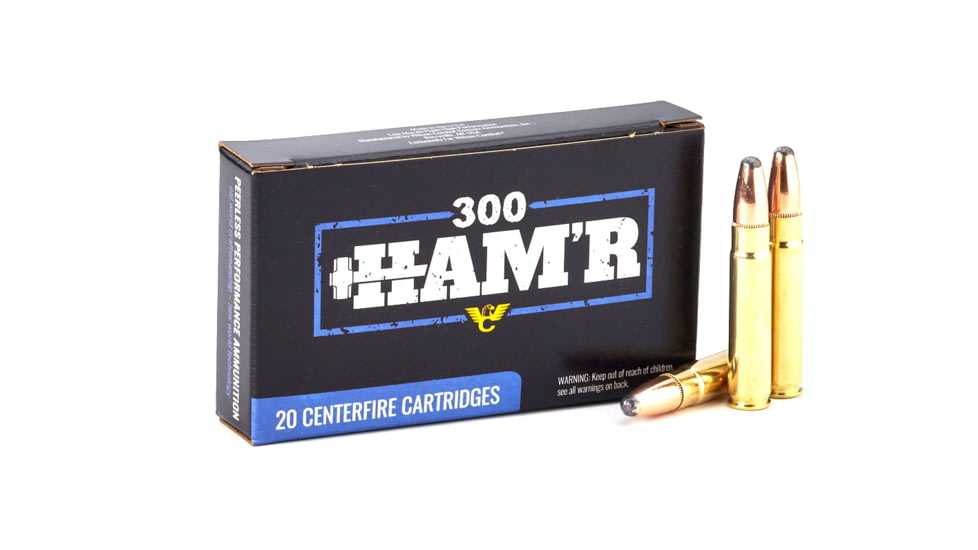 Wilson Combat Speer HAMR HOT-CORE 300 HAMR 130 Grain Brass Cased Pistol Ammo, 20 Round, A300HMR-130-HHC-20RD
