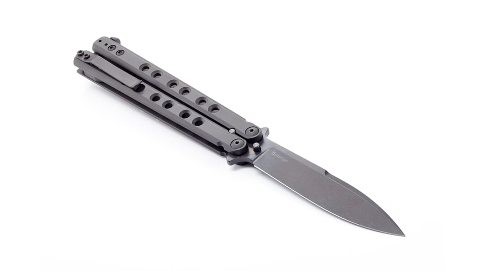 Wilson Combat SuperFly Tactical Butterfly Folding Knife, 4.375 in, Black DLC Finish, WTK-SF-B