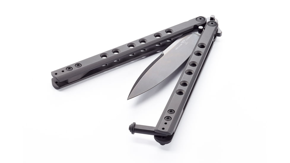 Wilson Combat SuperFly Tactical Butterfly Folding Knife, 4.375 in, Black DLC Finish, WTK-SF-B