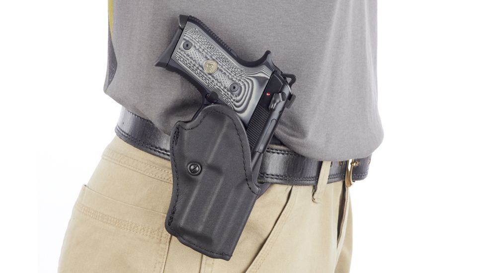 Wilson Combat Tactical Assault Holster, Beretta 92/96 Compact, Right Hand, 1.5in Belt, Black Kydex, Black TA12BKR15