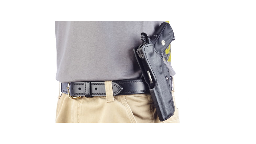 Wilson Combat Tactical Paddle Holster, Full-Size 1911, Left Hand, 1.5in Belt, Black Kydex TP1BKL15