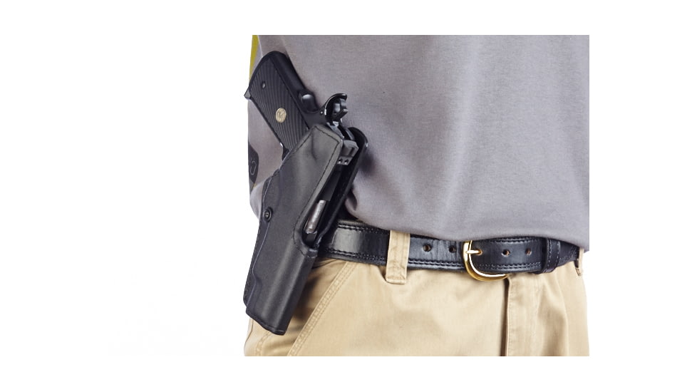 Wilson Combat Tactical Paddle Holster, Full-Size 1911, Right Hand, 1.5in Belt, Black Kydex TP1BKR15