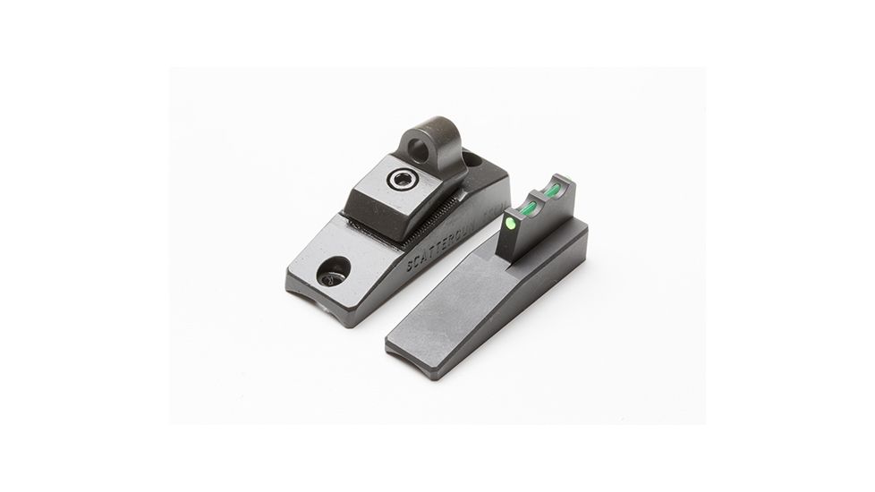 Wilson Combat Trak-Lock II Ghost Ring Sight Set, 12 Gauge, Green Fiber Optic Front SGTL2-FOG-12