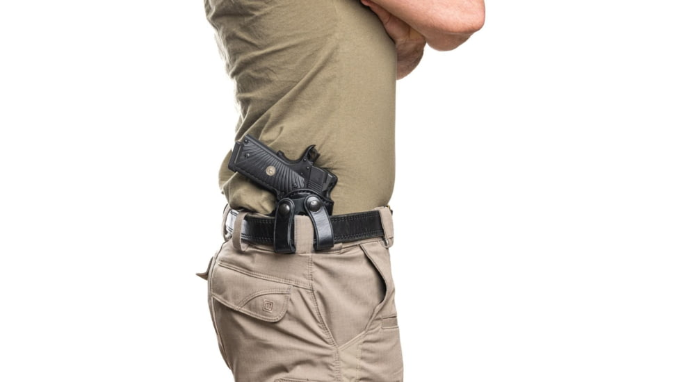 Wilson Combat Undercover Professional Cowhide Leather Inside the Waistband Holster w/ Rail, 1911 Commander/Compact, Right, Black, UP2BLR15R