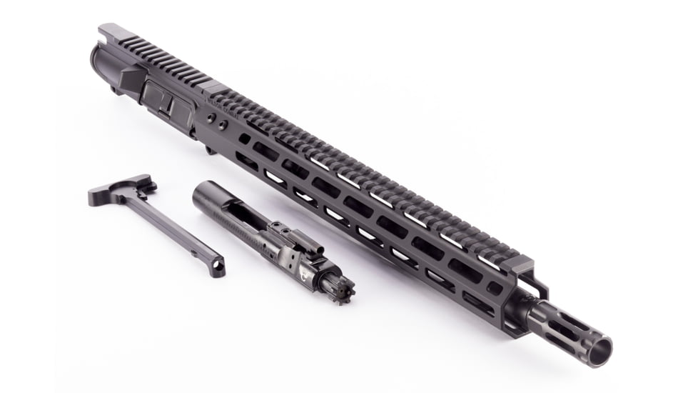 Wilson Combat Upper, Complete, Forged, 300 BLK, Protector, Pistol Length, 16in, Round, Q-Comp, 1-7 Twist, Black, Without Forward Assist, Black, TR-UFW300BRCP16RQ7B