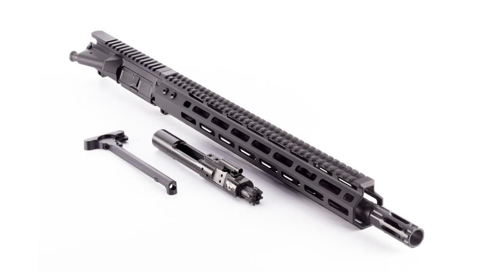 Wilson Combat Upper, Complete, Forged, 5.56 NATO, Protector, Mid-Length, 16in, Round, Q-Comp, 1-8 Twist, Black, Black, TR-UF556LEM16RQ8B
