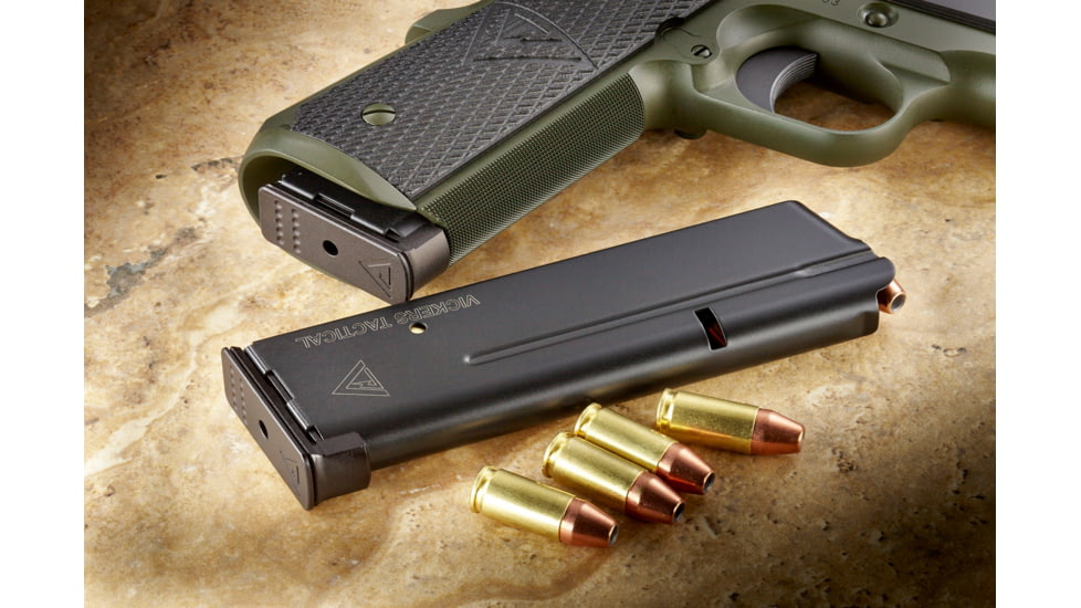Wilson Combat Vickers Duty 1911 ETM-V Full-Size Magazine, 9mm, FS, 10 Rd, Aluminum Base Pad, Black, 800-9FS10AB-10RD