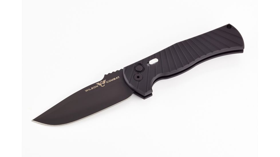 Wilson Combat Pro Tech, Eagle Automatic by Les George, Matte Black DLC Blade Finish, Matte Black, WTK-EAGLE-AB