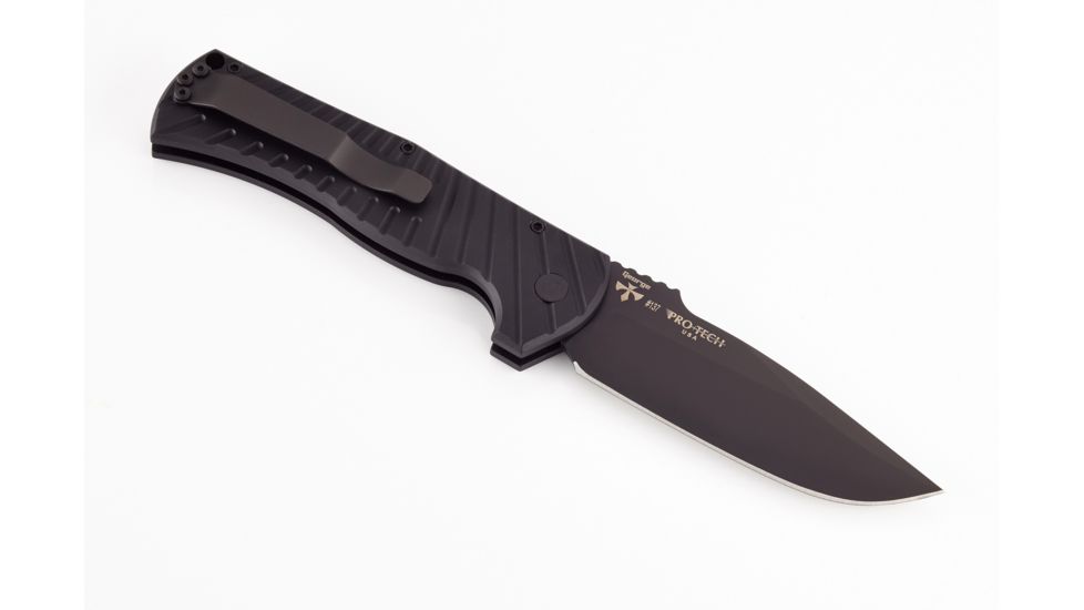 Wilson Combat Pro Tech, Eagle Automatic by Les George, Matte Black DLC Blade Finish, Matte Black, WTK-EAGLE-AB