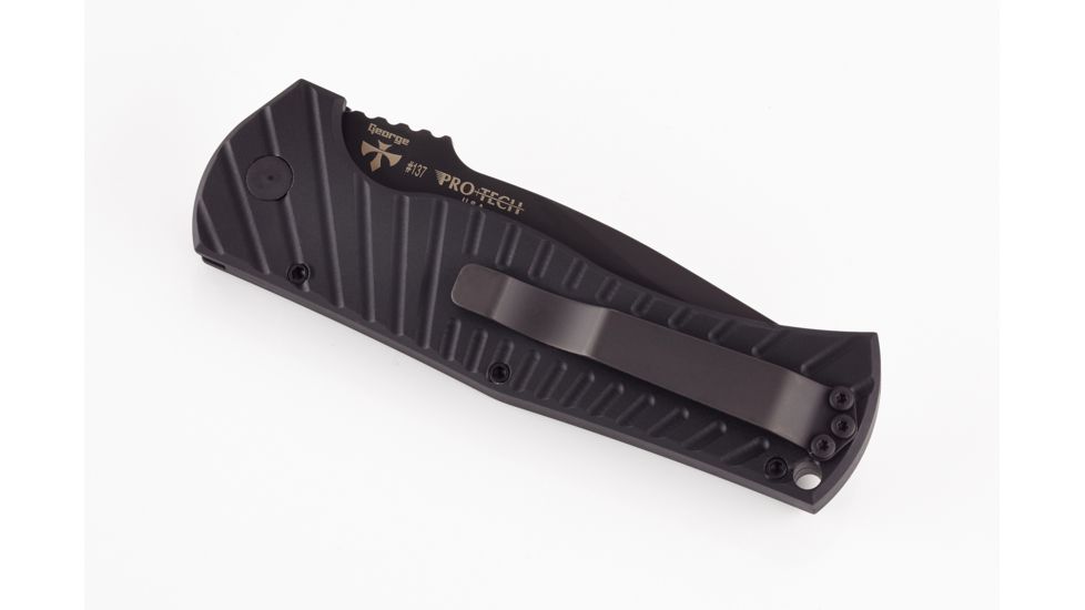 Wilson Combat Pro Tech, Eagle Automatic by Les George, Matte Black DLC Blade Finish, Matte Black, WTK-EAGLE-AB