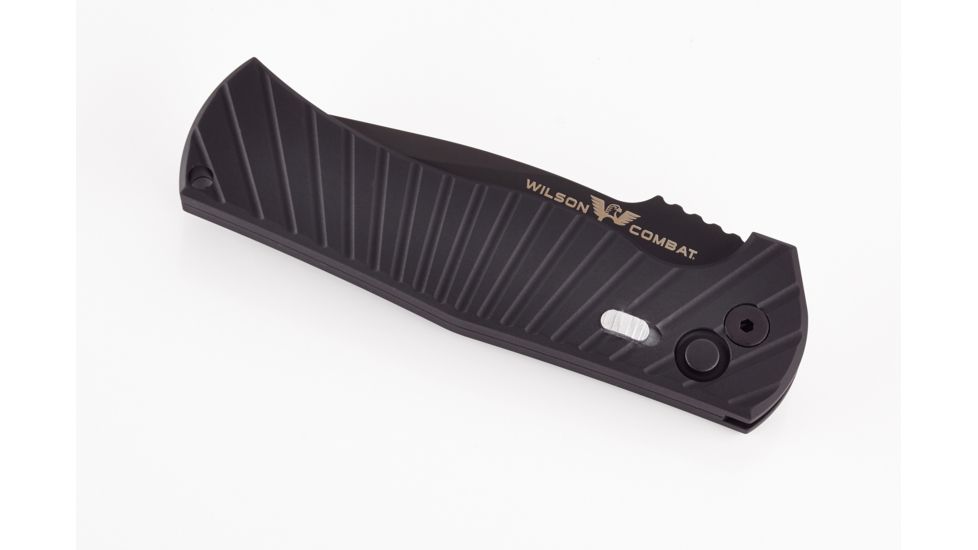 Wilson Combat Pro Tech, Eagle Automatic by Les George, Matte Black DLC Blade Finish, Matte Black, WTK-EAGLE-AB